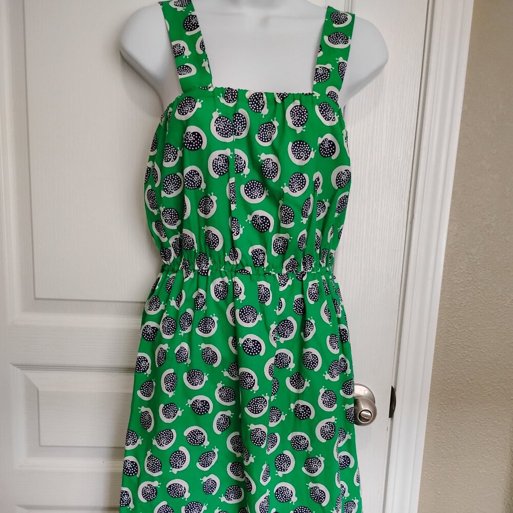 Super cute handmade green snail sundress sz small 6 one of a kind ORIGINAL!